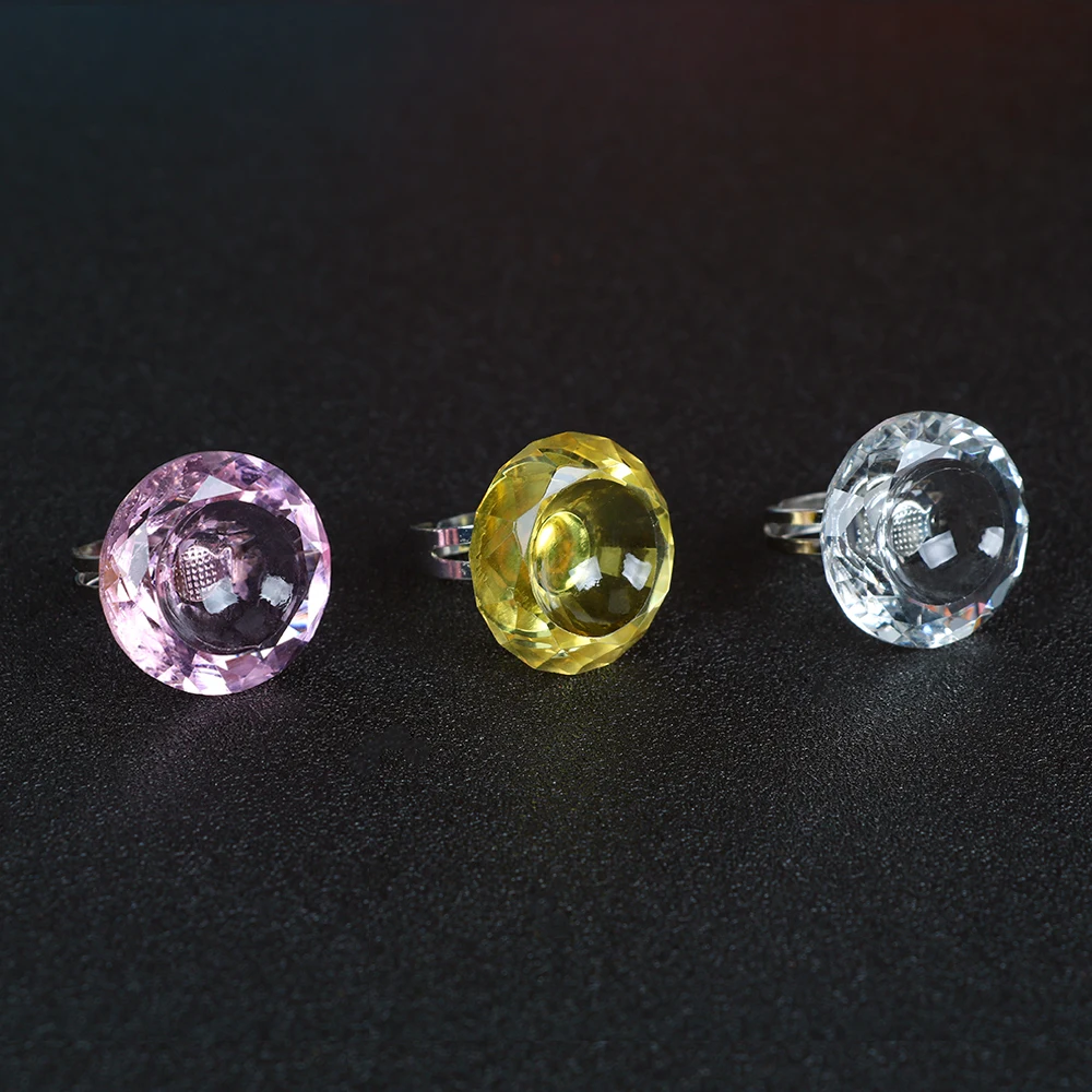 3 шт. новые мозаичные кристаллы кольца Пигментные чашки большие с бриллиантами