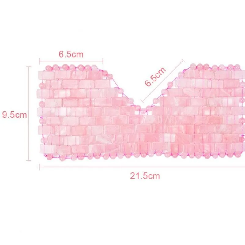 Нефритовый глаз розовый кварц натуральная маска массажер для лица холодное
