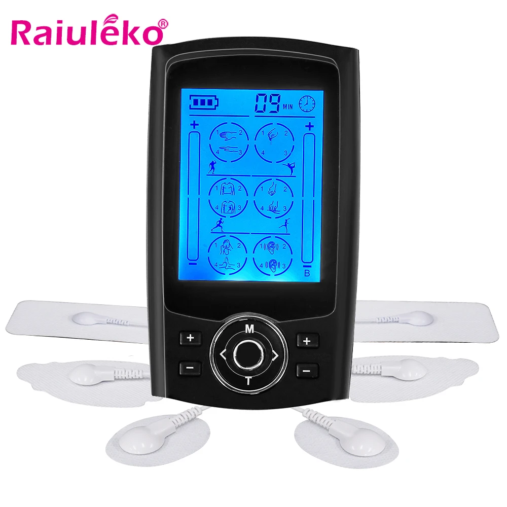 24 режимов электронный импульсный массажер десятки стимулятор мышц EMS корпус