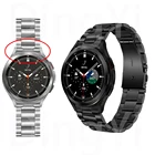 Ремешок сменный металлический для Samsung Galaxy Watch 4, браслет из нержавеющей стали с изогнутым концом без зазора, 46 мм 42 мм44 мм 40 мм