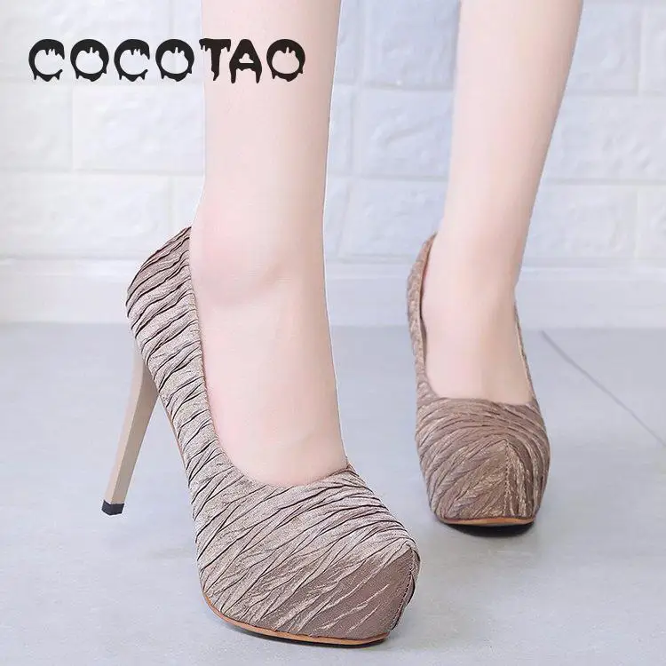 Coco & Tao/Новинка 2019 классические туфли на очень высоком тонком каблуке (8 см выше)
