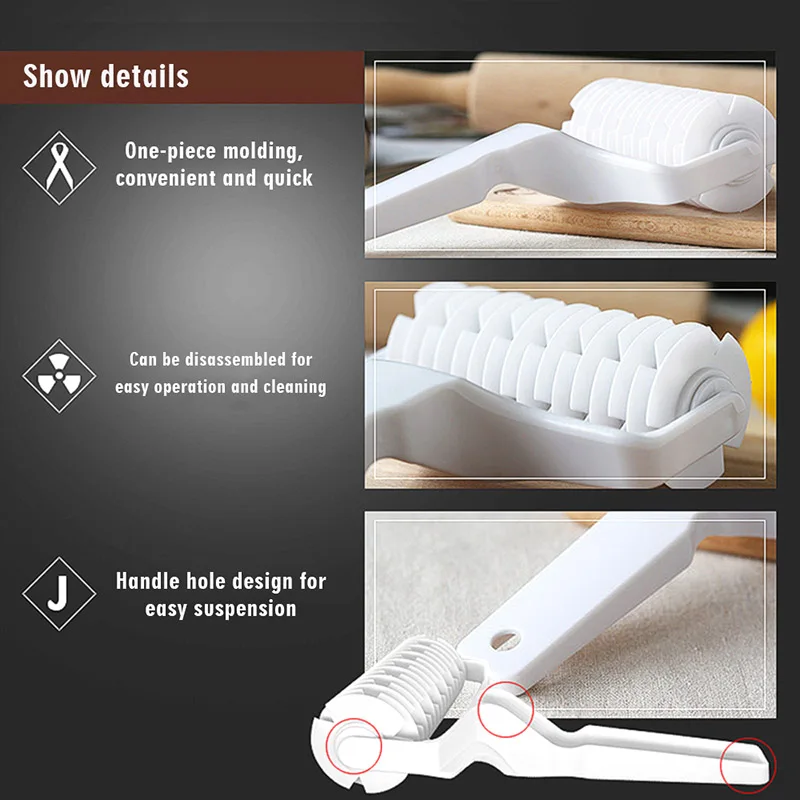 Пластиковая решетка для теста роликовый резак Тяговая сетка колесный нож