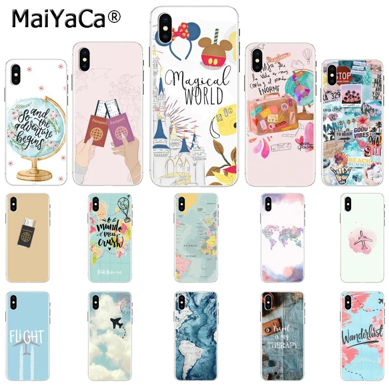 MaiYaCa ravelling карта мира путешествия Smart Cover чехол для телефона iphone 12pro max SE 2020 11 pro 8 7 66S