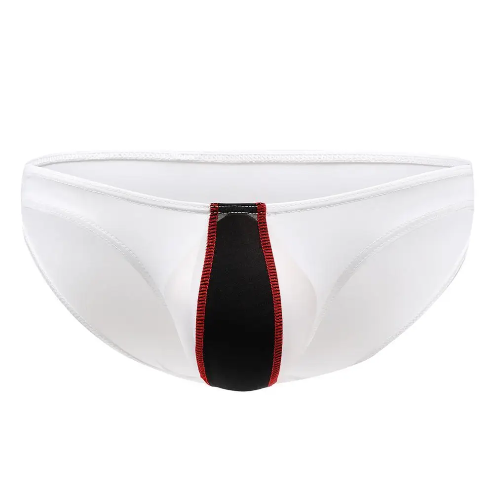 

Men Color Blcok Patchwork U Convex Bulge Pouch Low Rise Thong Briefs Underwear