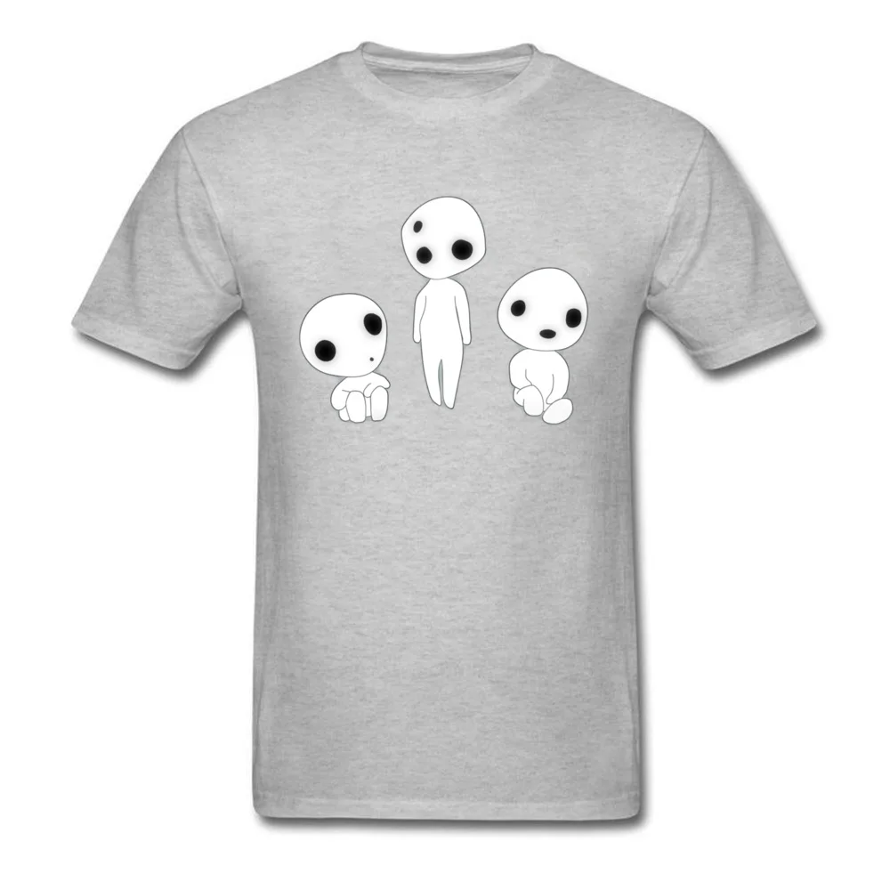 Kodamas Tree Spirit T-shirt Mens 100% Cotton Tops Anime Tees Customized Man T Shirts Japan Swag Mononoke Hime Princess |