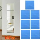 16 шт., зеркальные настенные наклейки, 15 х15 см