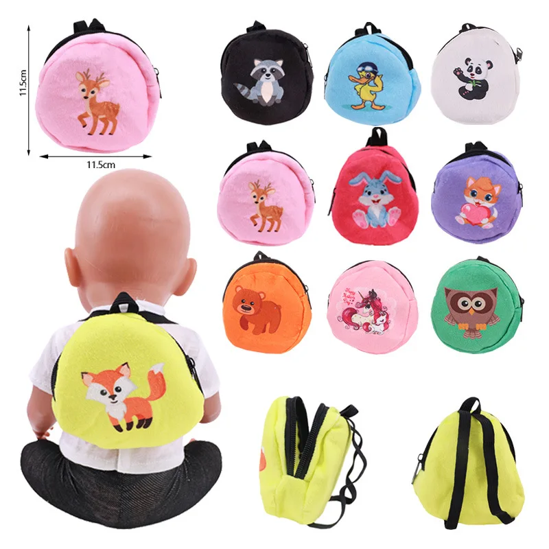 

Fit 18 inch Baby New Born Doll Clothes Accessories 43cm Animal Owl Backpack For Baby Birthday Gift