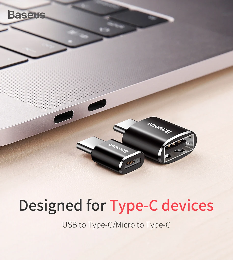 Baseus usb type C OTG адаптер USB C штекер для Micro USB Женский Кабельные конвертеры для Macbook samsung S10 huawei USB для type-c OTG