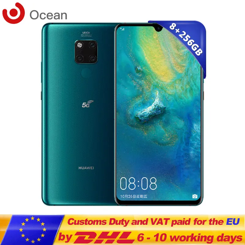Новое поступление оригинальный смартфон HUAWEI mate 20X 20X5G Kirin 980 8 ГБ ОЗУ 256 Гб ПЗУ экран