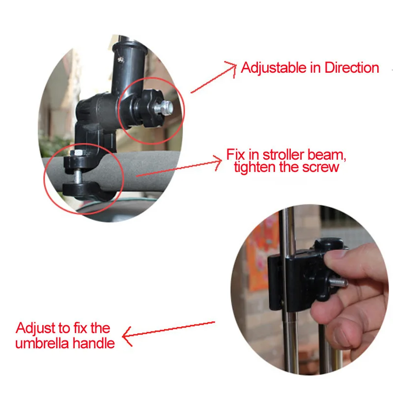 Держатель для коляски аксессуары детских колясок держатель зонта регулируемый