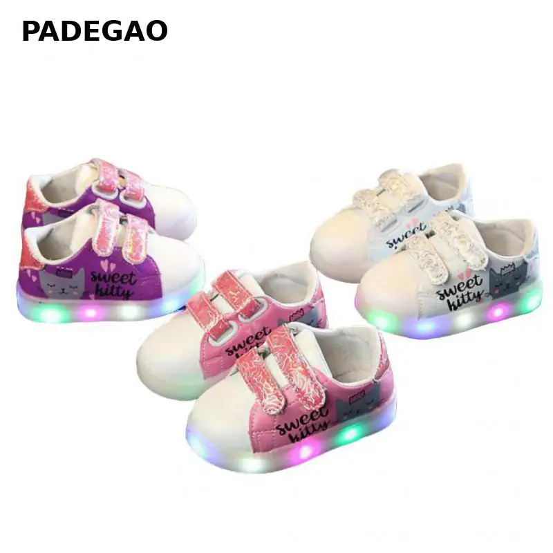 Детский Светильник со шнуровкой обувь для маленьких мальчиков и девочек