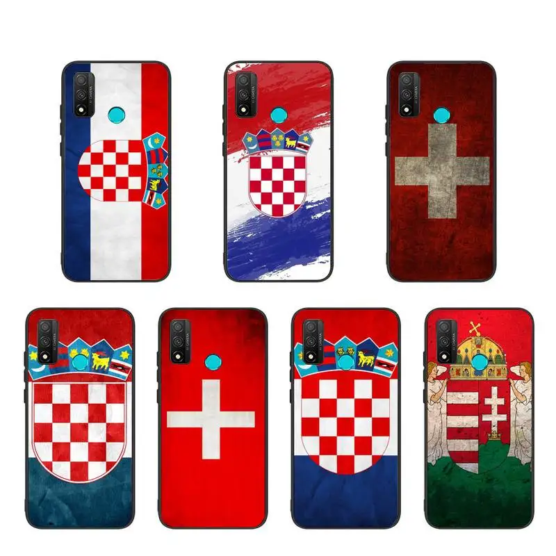 

Hungary switzerland croatia flag Phone Case For Huawei Honor 8X 9 10i V9 V10 V20 V30 Pro Lite PLAY Cover Coque