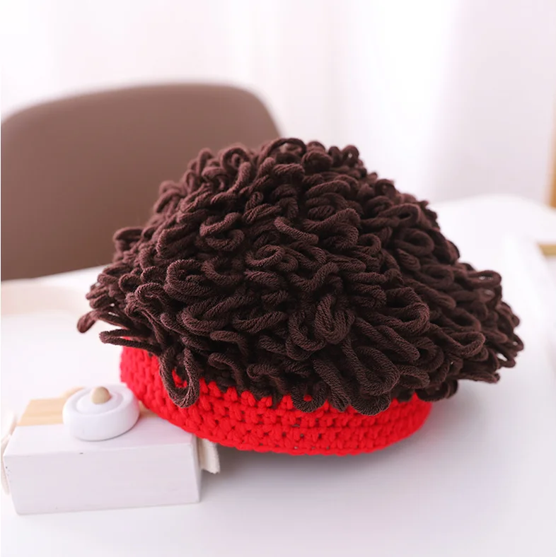 Baby funny hat baby cute wig net celebrity children's personality hair cover boys and girls curly | Детская одежда и обувь
