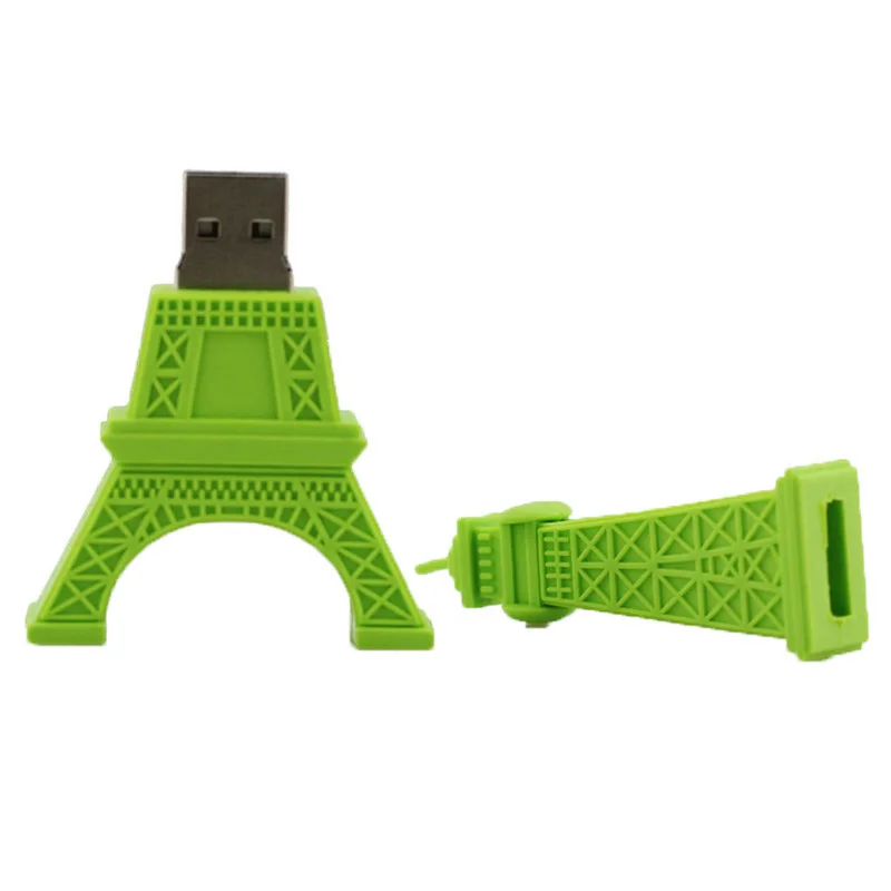 Полный Ёмкость USB флэш-накопитель с рисунком Эйфелевой башни и Статуя Свободы