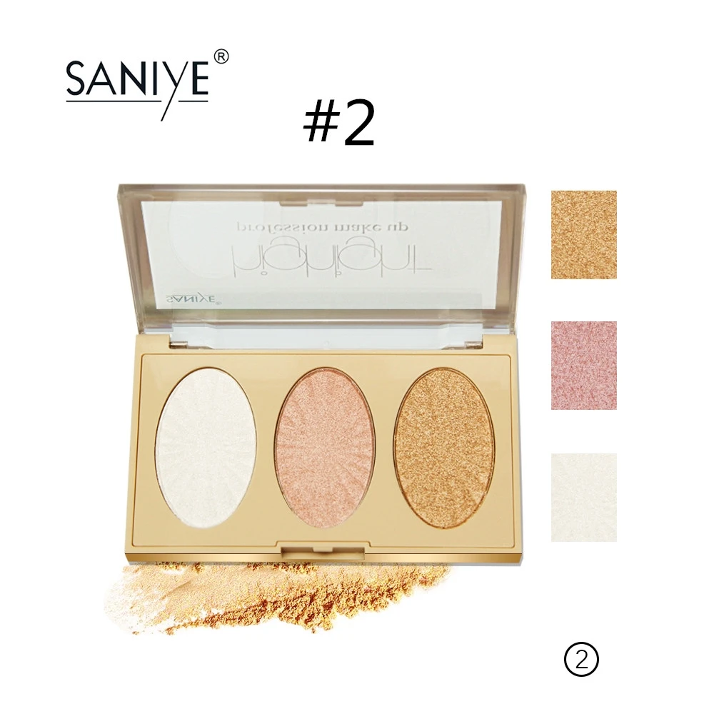 SANIYE Shimmer Хайлайтер для макияжа Палитра блестящий порошок макияж лица идеальный