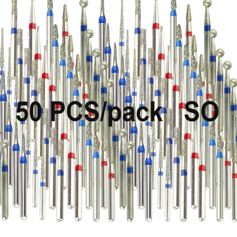 

JNSUR 50pcs SO-20/SO-21 Dental Burs Diamond FG High Speed for Polishing Teeth Drills Dental Lab Materials 1.6MM Diamond Burs