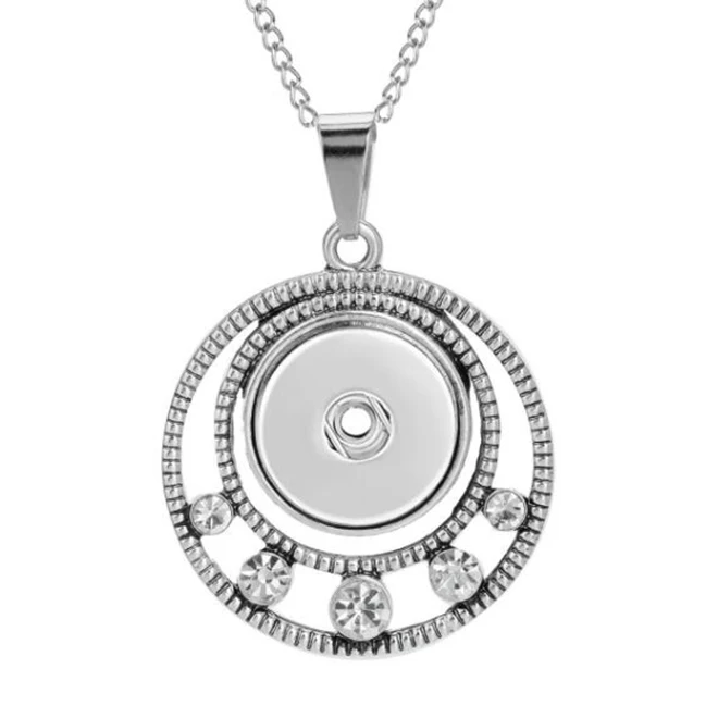 Новые золотые круглые ожерелья металлическое ожерелье с кнопкой подходит для 18