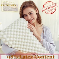 moonlatex thailand original 100 natural latex pillow health care neck massage vertebrae orthopedic physiotherapy pillow bed gift