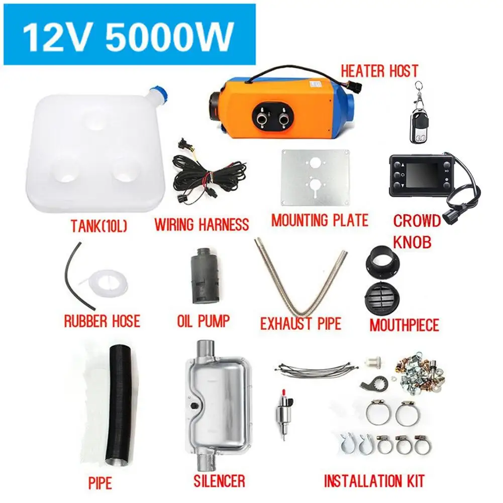 Автомобильный обогреватель 5 кВт 12 В/24 В Воздушный дизельный Обогреватель