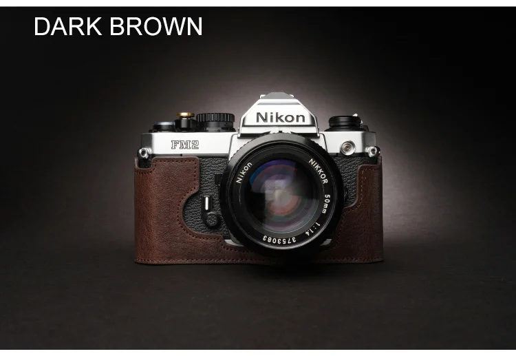 Design for Nikon FM2 FM FM2N FE FE2 camera Handmade Genuine Leather Camera Half case Cover Bag | Электроника