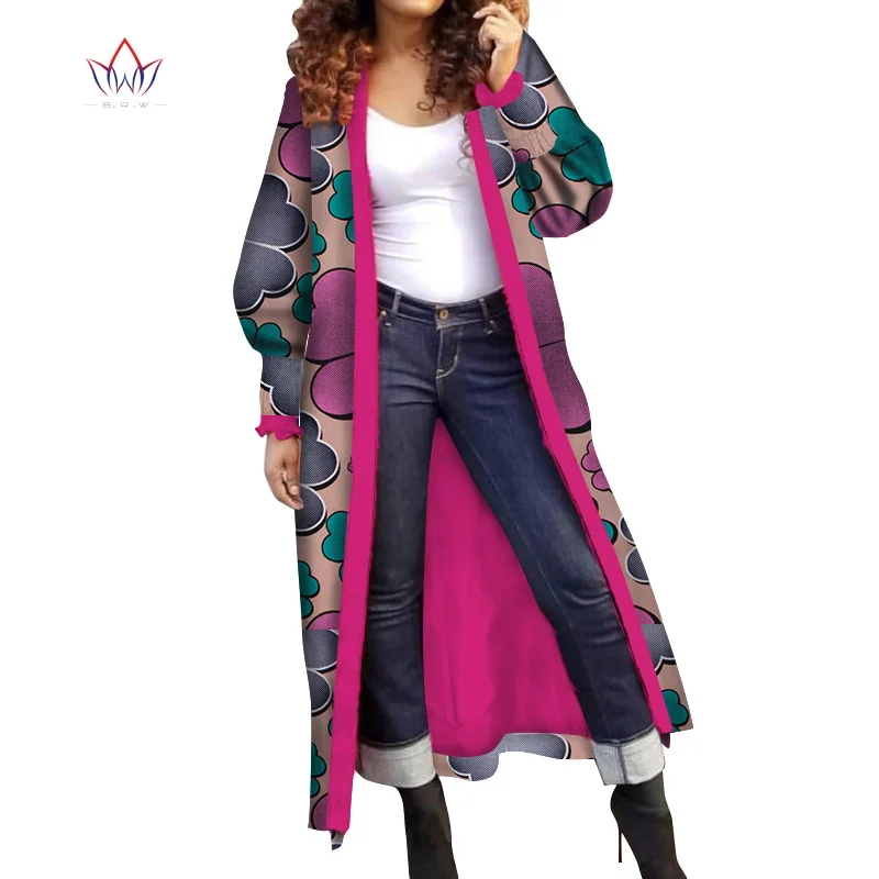 2020 Outerwear Summer African Trench Coat For Women Plus Size Dashiki Africa Traditional Clothing Casual Cotton WY4730