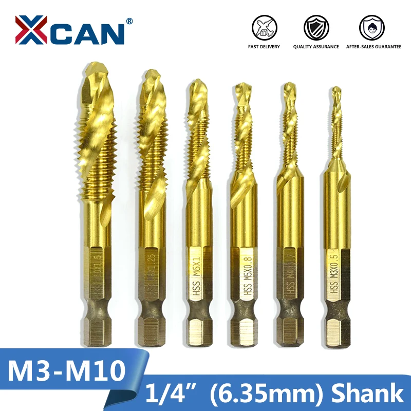 Метрический винт XCAN с покрытием из олова метрический шестигранным хвостовиком 1/4