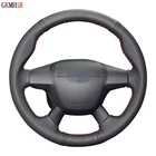 Чехол рулевого колеса автомобиля DIY нескользящей подошве; Цвета: черный, искусственная кожа для Ford Focus 3 2012-2014 KUGA Escape 2013-2016 C-MAX 2011-2018