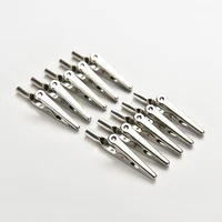 10 pcssilver tone metal crocodile clamps insulated alligator clip51mm testing metal top quality