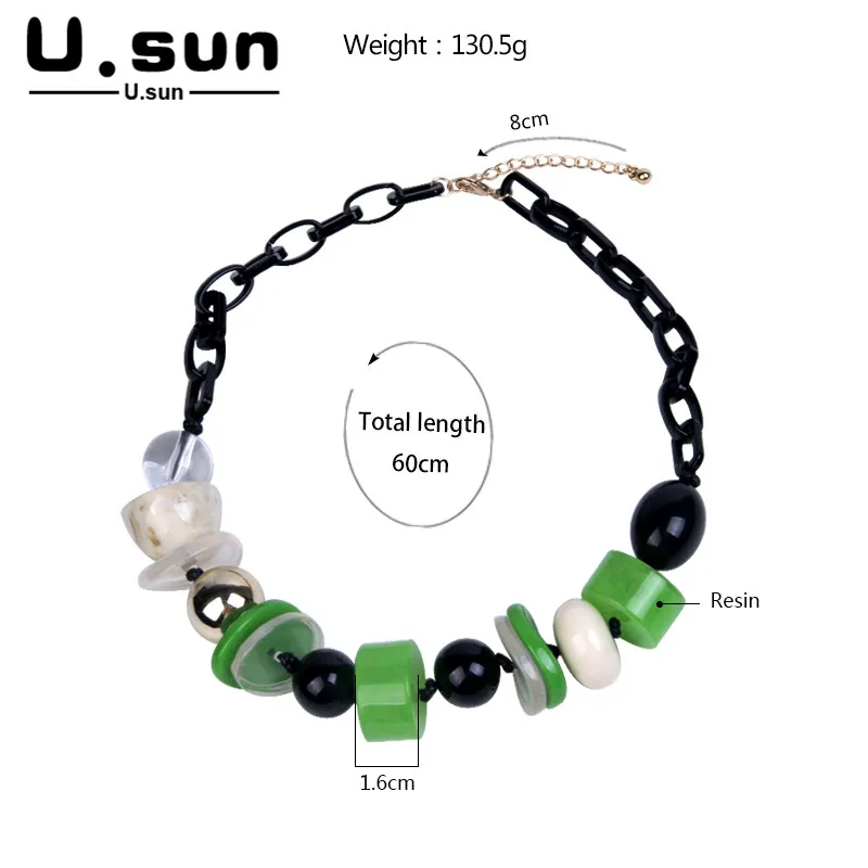 Резиновые Акриловые Длинные ожерелья с подвесками Женские винтажные Подвески