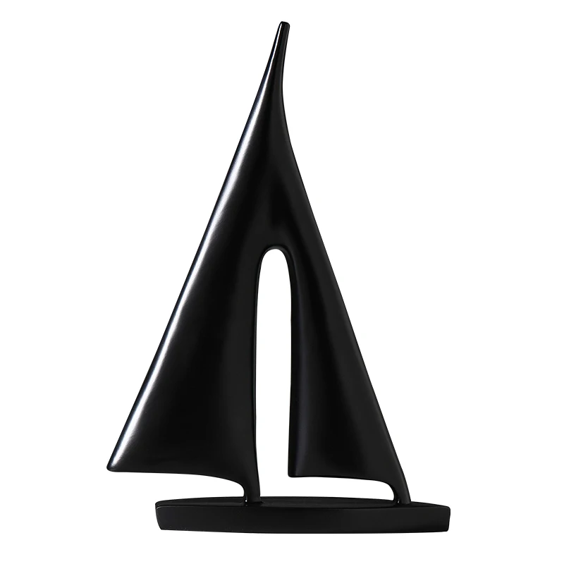 Home Decor Sailboat Statue Figurines For Interior Resin Living Room Closet Decoration Modern Creative Sculpture | Дом и сад