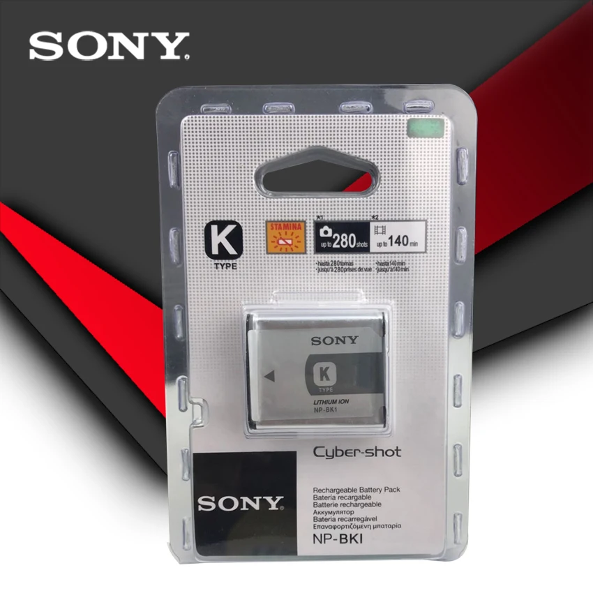 Оригинальный аккумулятор для камеры Sony Φ NP BK1 DSC W190 S750 S780 S950 S980 W370 W180 | Электроника