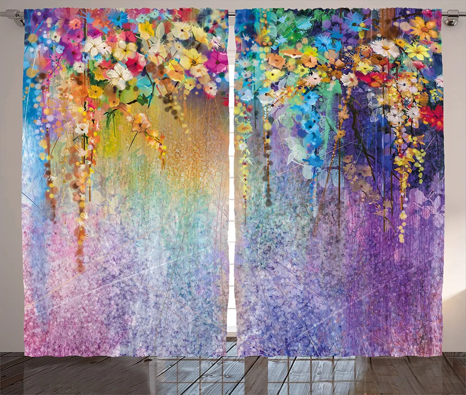 

Цветок акварель домашний декор оконные шторы абстрактные травы Сорняки Цветок Плющ задний фон с цветами оконные шторы для спальни