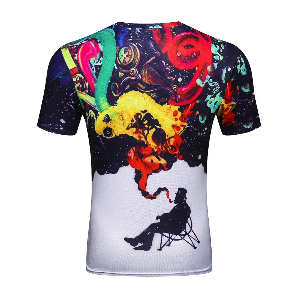

3D Colorful Smoke Smoking t shirt Galaxy Space 3D printed t-shirt high quality tshirt fashion harajuku t shirts brand clothes
