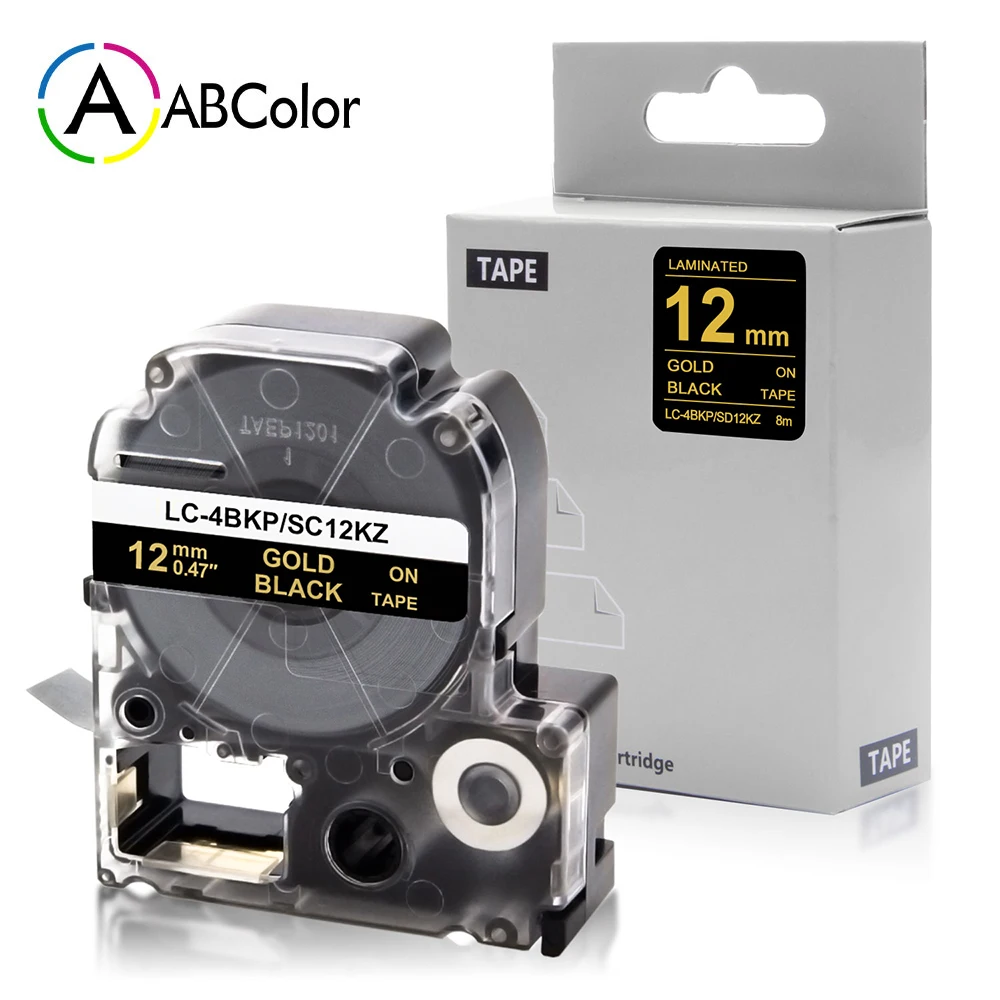 3PK SC12KZ для Epson LC-4BKP Ленточный Картридж печати этикеток 12 мм LabelWorks LW-300 LW-400 |