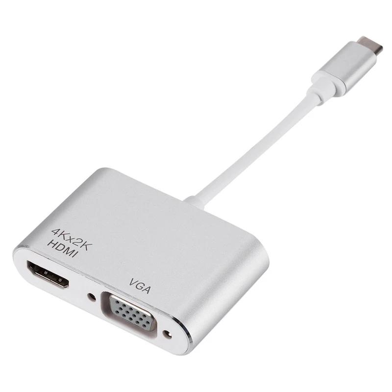 Type C To Hdmi Vga Video Cable Type-C Adapter Dock Hub Usb-C 4K Hd Converter For Phone Macbook Chromebook Laptop Mon |