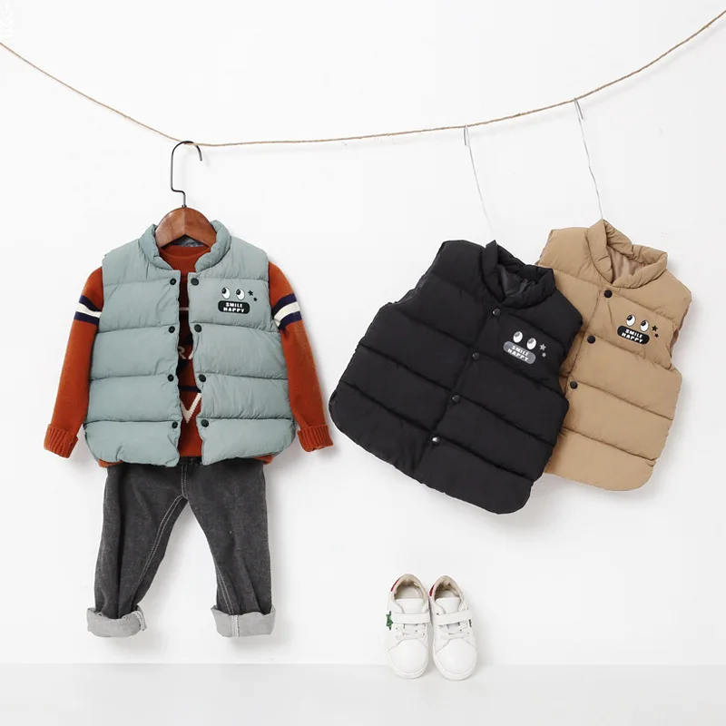 Autumn Winter Girls Casual Vest Jacket Children Outerwear Coats for Infant Baby Down Sleeveless Kids Warm | Детская одежда и обувь