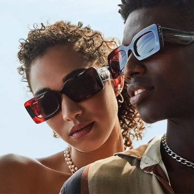 

Unisex Fashion 2021 New Ladies Square Sunglasses Women Goggle Shades Vintage Brand Designer Wide Frame Sun Glasses For Female