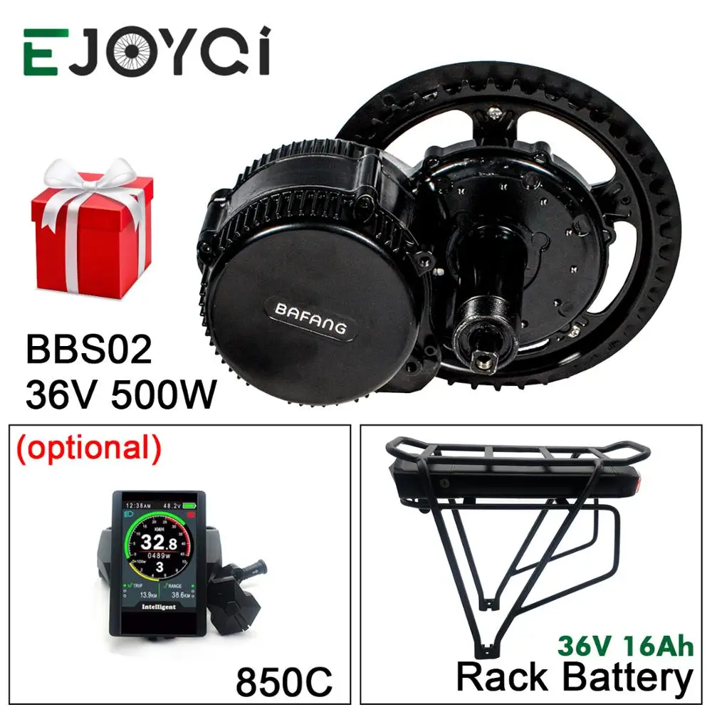 Аккумулятор Bafang 8FUN 36В 500 Вт BBS02B MMG340 16Ah дисплей 850C SW102 комплект для