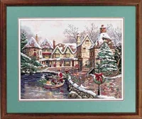 egypt cotton beautiful lovely counted cross stitch kit christmas cove santa gift on the boat market hall dim 8494 08494