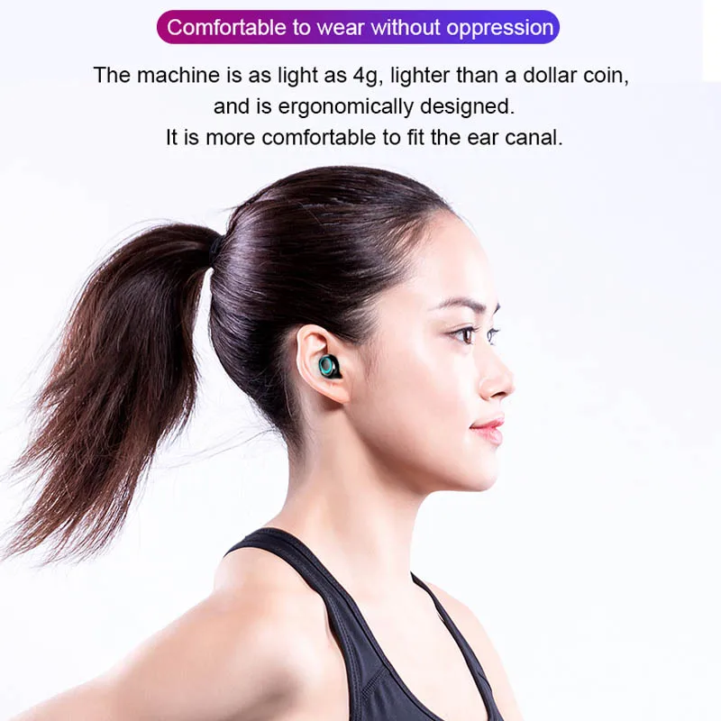 3500 мАч Мощность новые TWS банк наушники Bluetooth беспроводной Спорт в ухо игровая