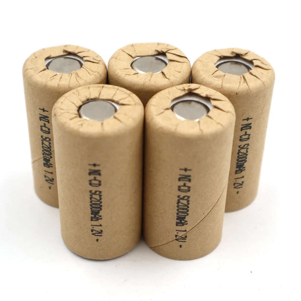 

Аккумуляторная батарея C & P SC2000mAh 10 шт., NI-CD 1,2 в Sub-C, перезаряжаемая, для высокомощных инструментов, никель-кадмиевый аккумулятор SC2.0Ah, скорост...