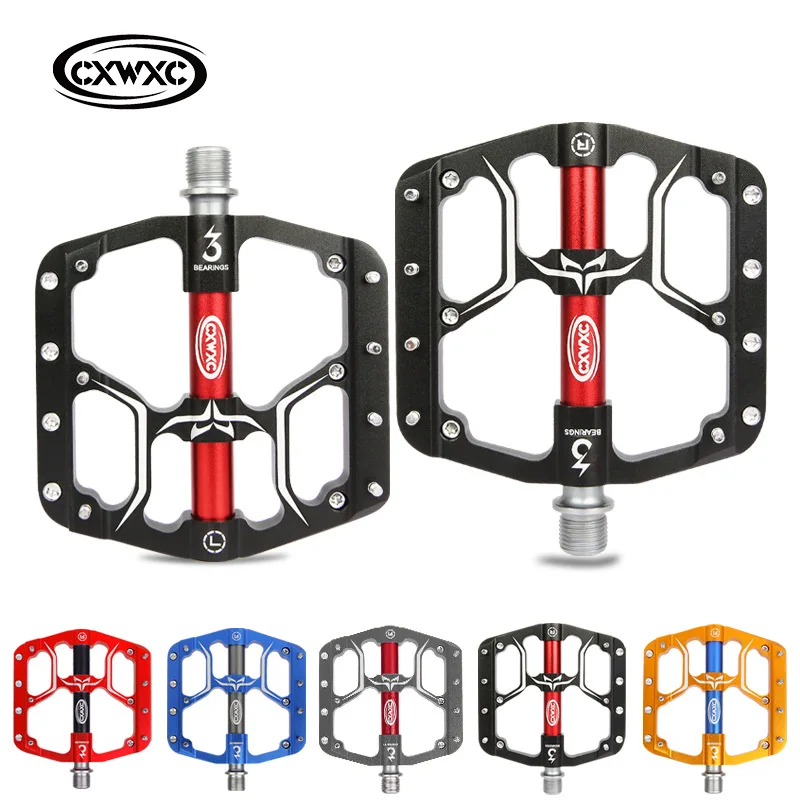 

Bicycle Pedals Flat Bike Pedal for MTB/Road Aluminum Lock Pedals 3 Sealed Bearing Bicycle Pedal Removable Antiskid Cleats