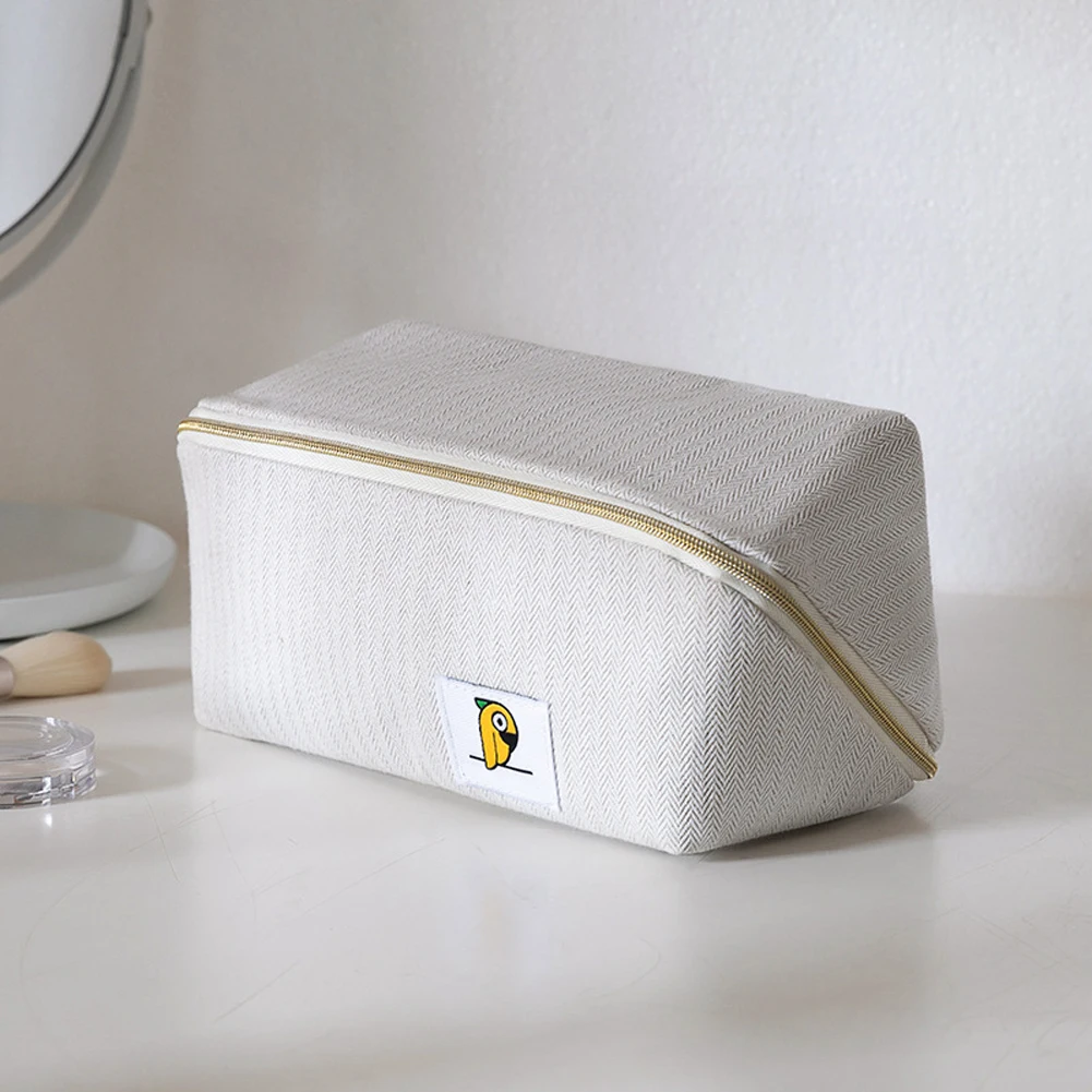 

Women Makeup Cosmetic Bag Waterproof Lining Cloth Zipper Closure Multifunctional Large Capacity Travel Storage Fashion Portable