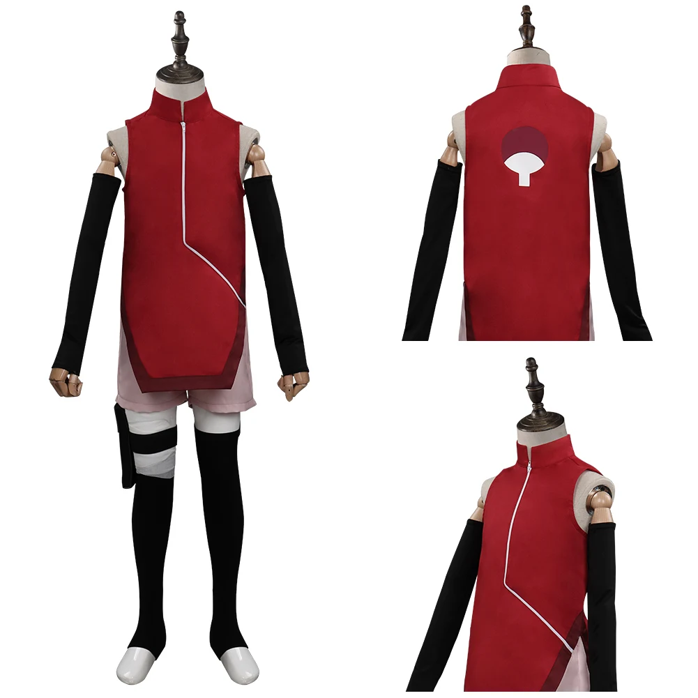 Детский костюм для косплея Boruto Sarada Uchiha Хэллоуина и карнавала |