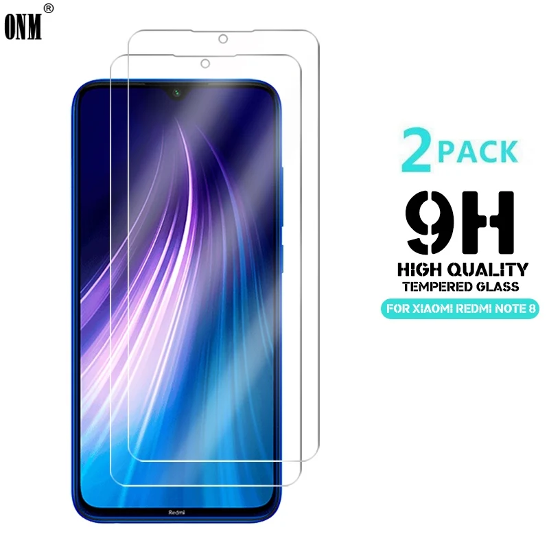 2 шт. закаленное стекло для Xiaomi Redmi Note 8 Защитное экрана 2.5D 9H защитная