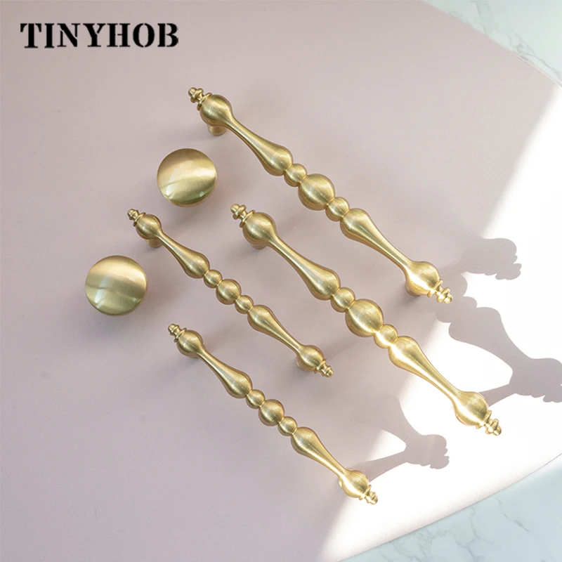 Американский Стиль Золотой ручки шкафа твердой латуни и комод/ящик выдвижной