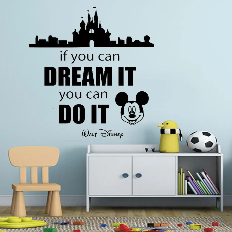 

Motivational Quote Wall Decal Dream It Do it Castle Vinyl Sticker Nursery Decor Bedroom Door Decals