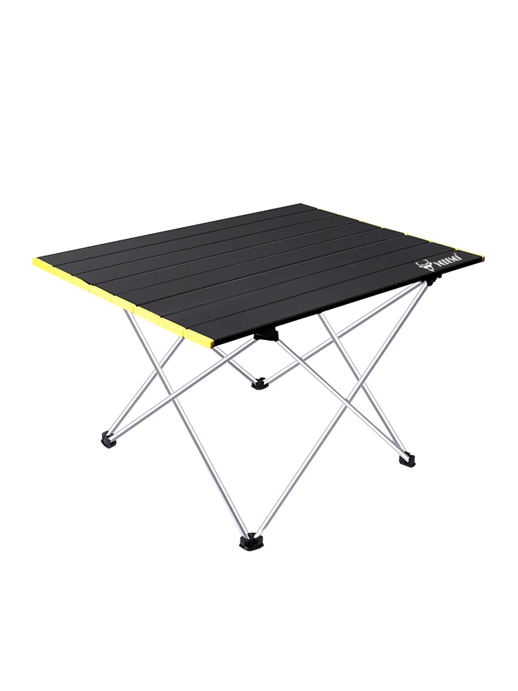 

Lightweight Aluminum Folding Square Table Roll Up Top 4 People Compact Table with Carry Bag for Camping Picnic Backyards BBQ