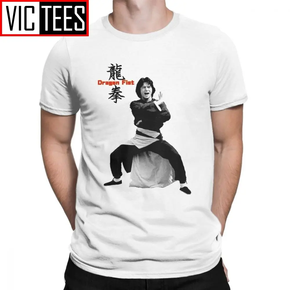 Dragon Fist Jackie Chan Men T Shirt Funny Tees Short Sleeve Round Collar T-Shirt Pure Cotton Europe Tops