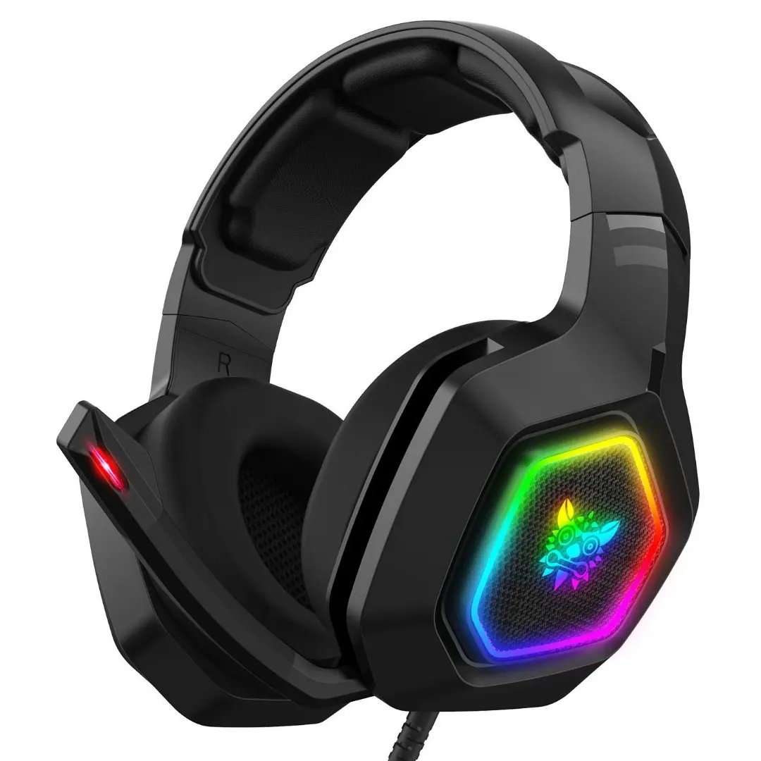 

Soft Quality Breathing RGB Led Light Gaming Headset k10 Noise Cancelling Headset For Gamer With Mic 120 Degree Rotating